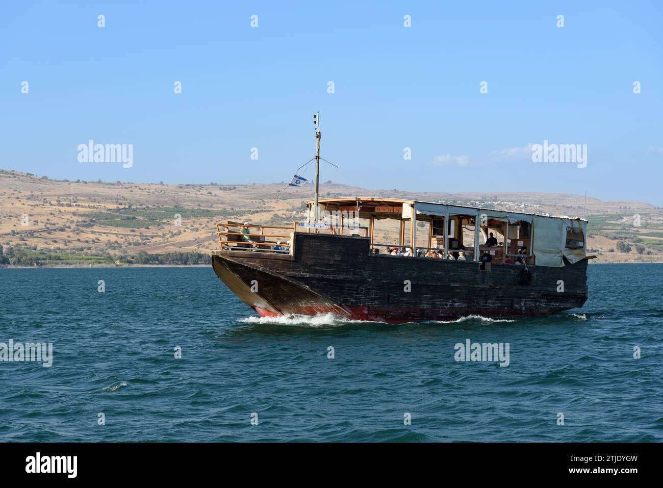 Kreuzfahrt auf dem See von Galiläa. Ginnosar, Northern District, Israel Credit: Digitaleye/JdeSousa Stockfoto