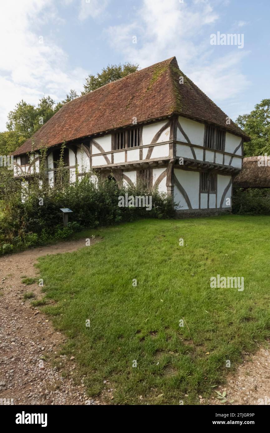 England, West Sussex, Weald and Downland Living Museum, Bayleaf Farmhouse 15. Jahrhundert Stockfoto
