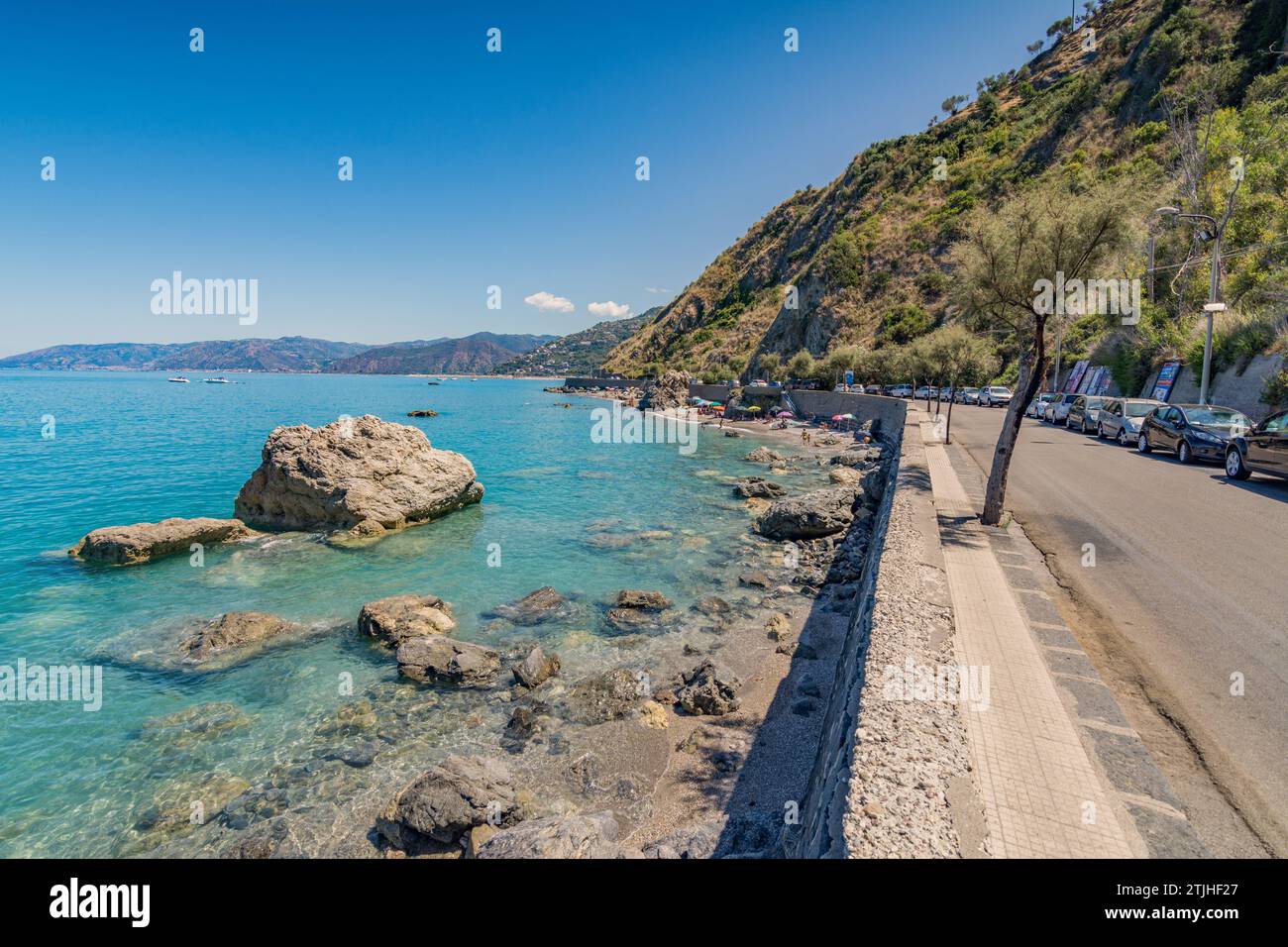 Wilder Strand in Capo d'Orlando Gemeinde, Sizilien Stockfoto