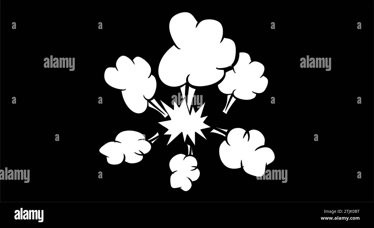 EXPLOSIONSEFFEKT RAUCHHINTERGRUND Stock Vektor