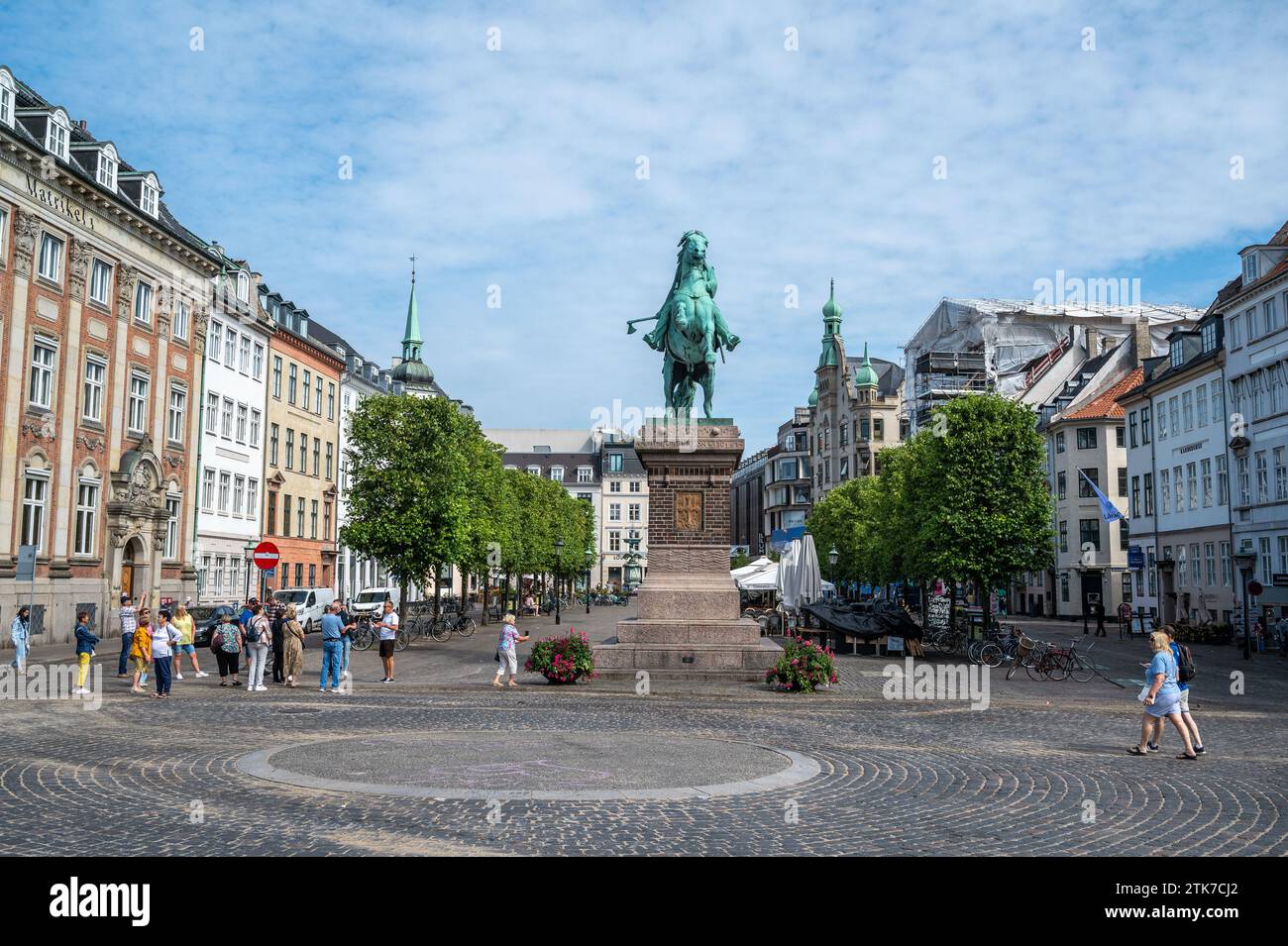 Die Reiterstatue von Absalon in Kopenhagen Dänemark Stockfoto