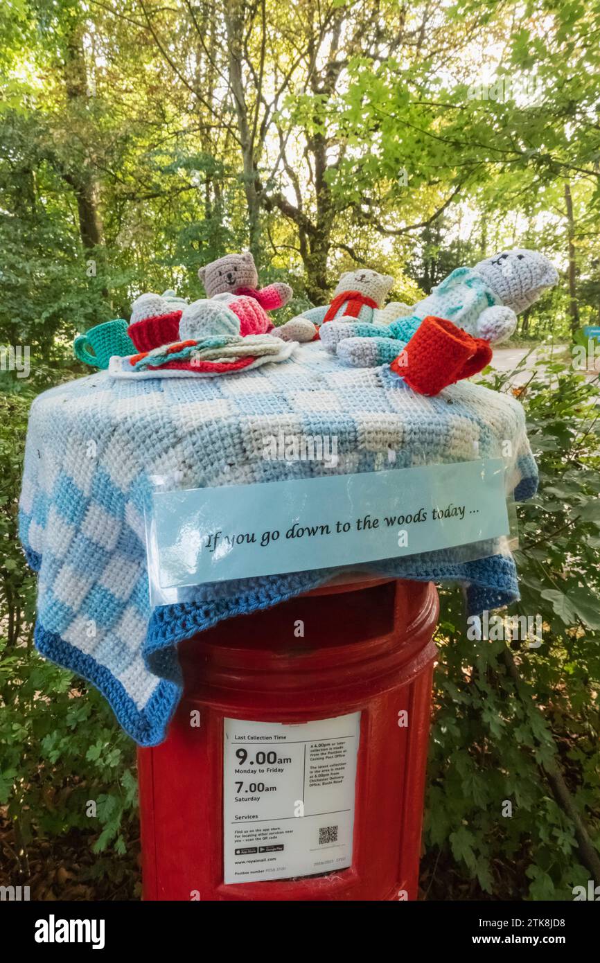 England, West Sussex, Weald and Downland Living Museum, Red Telephone Box Stockfoto