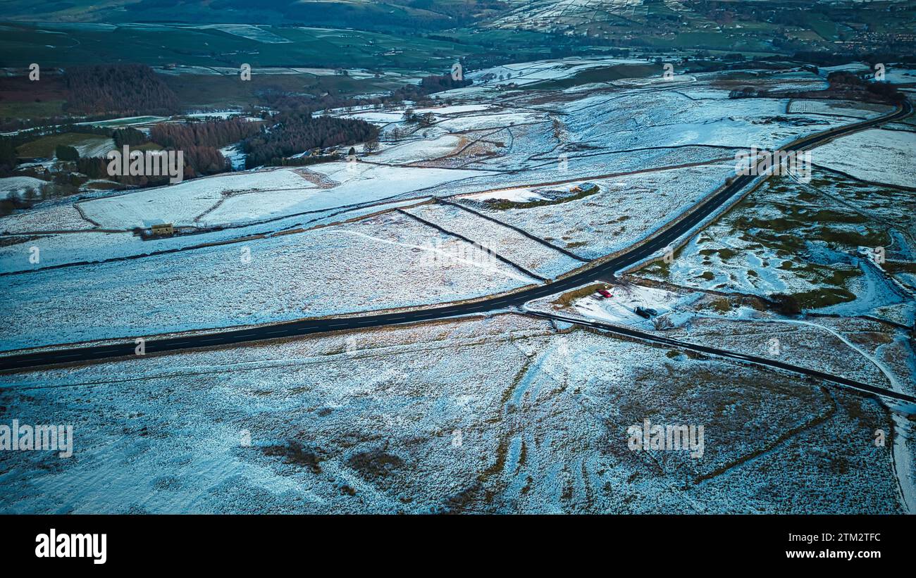 Wunderschöne Aufnahmen, die während des Winters in Yorkshire aufgenommen wurden Stockfoto