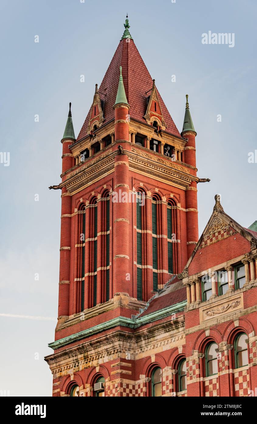 Allegany County Courthouse Tower, Cunberland Maryland USA Stockfoto