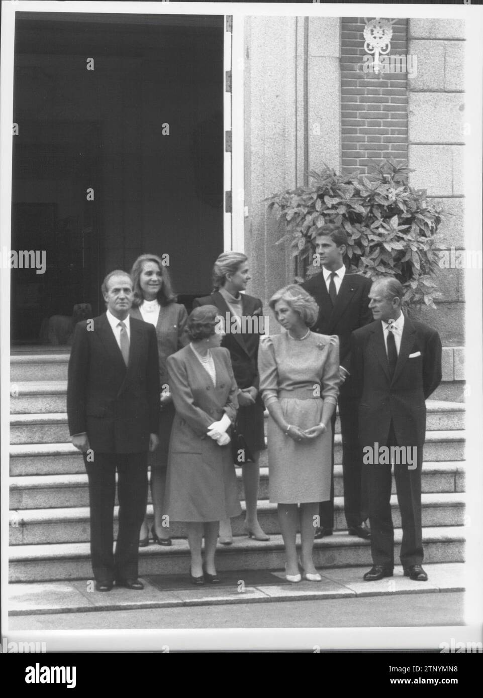 10/17/1988. Isabel II. In Spanien: Im Bild bei ihrer Ankunft im El Pardo Palast. Quelle: Album/Archivo ABC Stockfoto