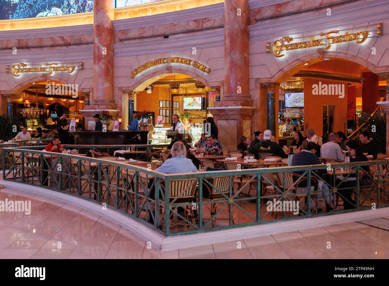 Allgemeine Ansicht der Cheesecake Factory in Las Vegas, Nevada, USA. Bild aufgenommen am 11. Dezember 2023. © Belinda Jiao jiao.bilin@gmail.com 075989312 Stockfoto