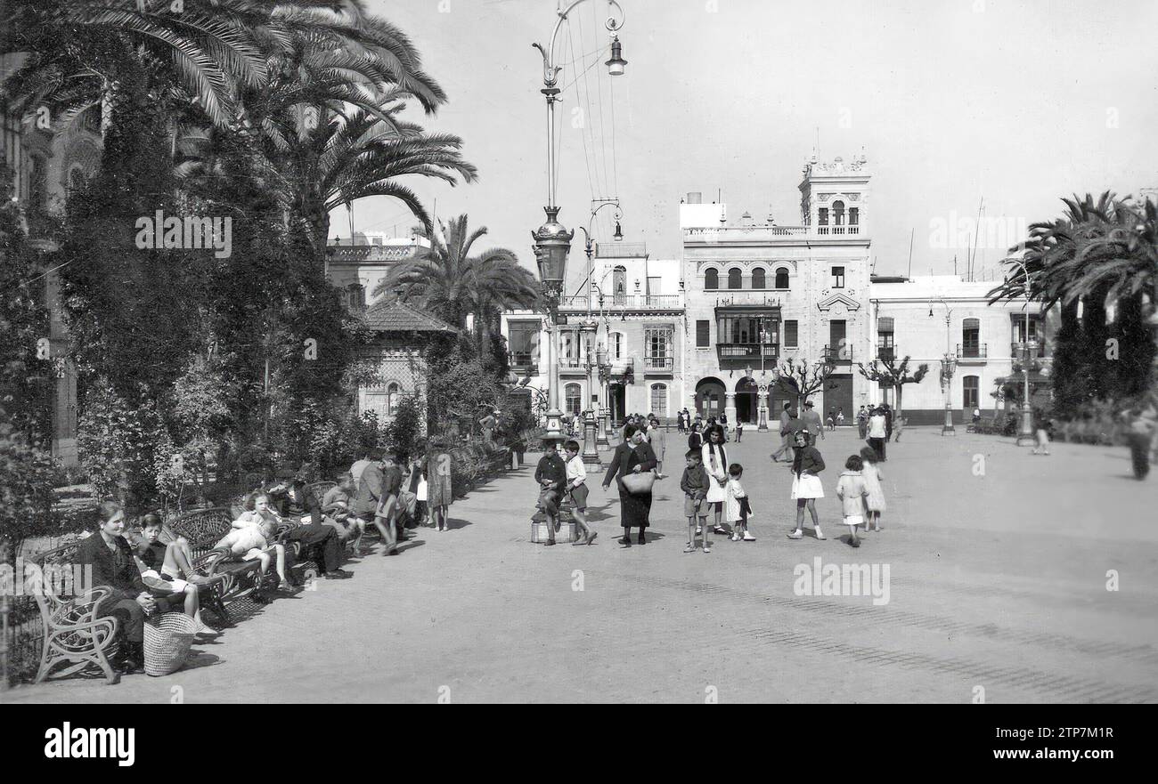 08/31/1943. Plaza de las Monjas de Huelva. Quelle: Album/Archivo ABC Stockfoto