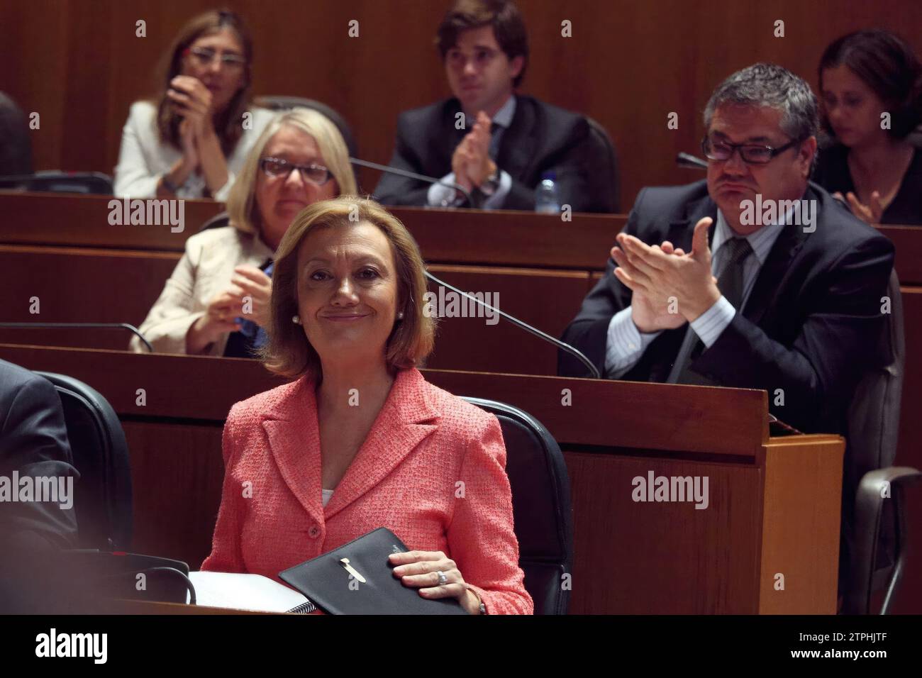 Saragossa 19. September 2012 Cortes de Aragón Debatte über die Lage der Region Intervention von Präsident Luisa Fernanda Rudi Foto Fabián Simón archdc. Quelle: Album / Archivo ABC / Fabián Simón Stockfoto