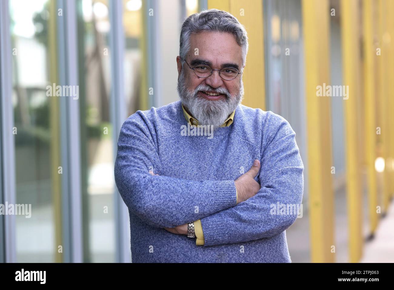 Madrid, 22.02.2023. Interview Mit Javier Santamarta, Autor. Foto: Ernesto Agudo. Archdc. Quelle: Album/Archivo ABC/Ernesto Agudo Stockfoto