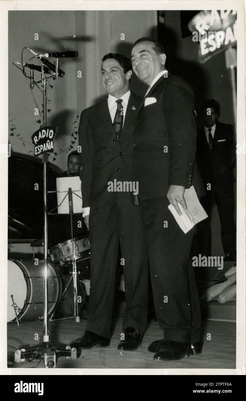 12/09/1961. Operation Carnation: Boby Deglane und Antonio, der Tänzer, posieren für ABC. Quelle: Album/Archivo ABC Stockfoto