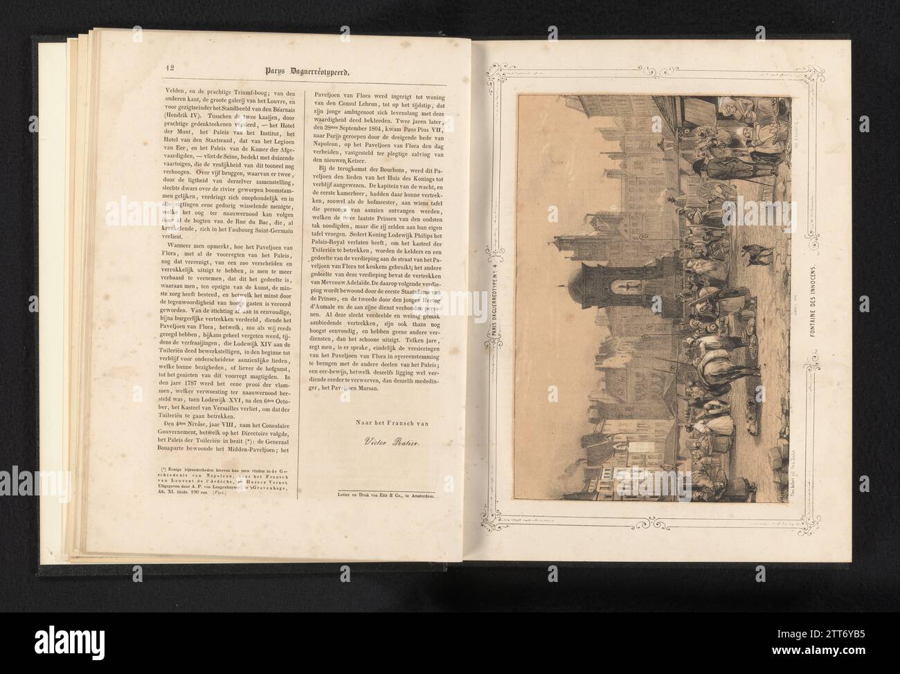 Place Joachim-du-Bellay Mets Fontaine des Innocent, Ernest Jaime, After Anonymous, 1839-Zoll oder vor 1840 Paris Paper Innocent Fountain Paris Paper Innocent Fountain Stockfoto