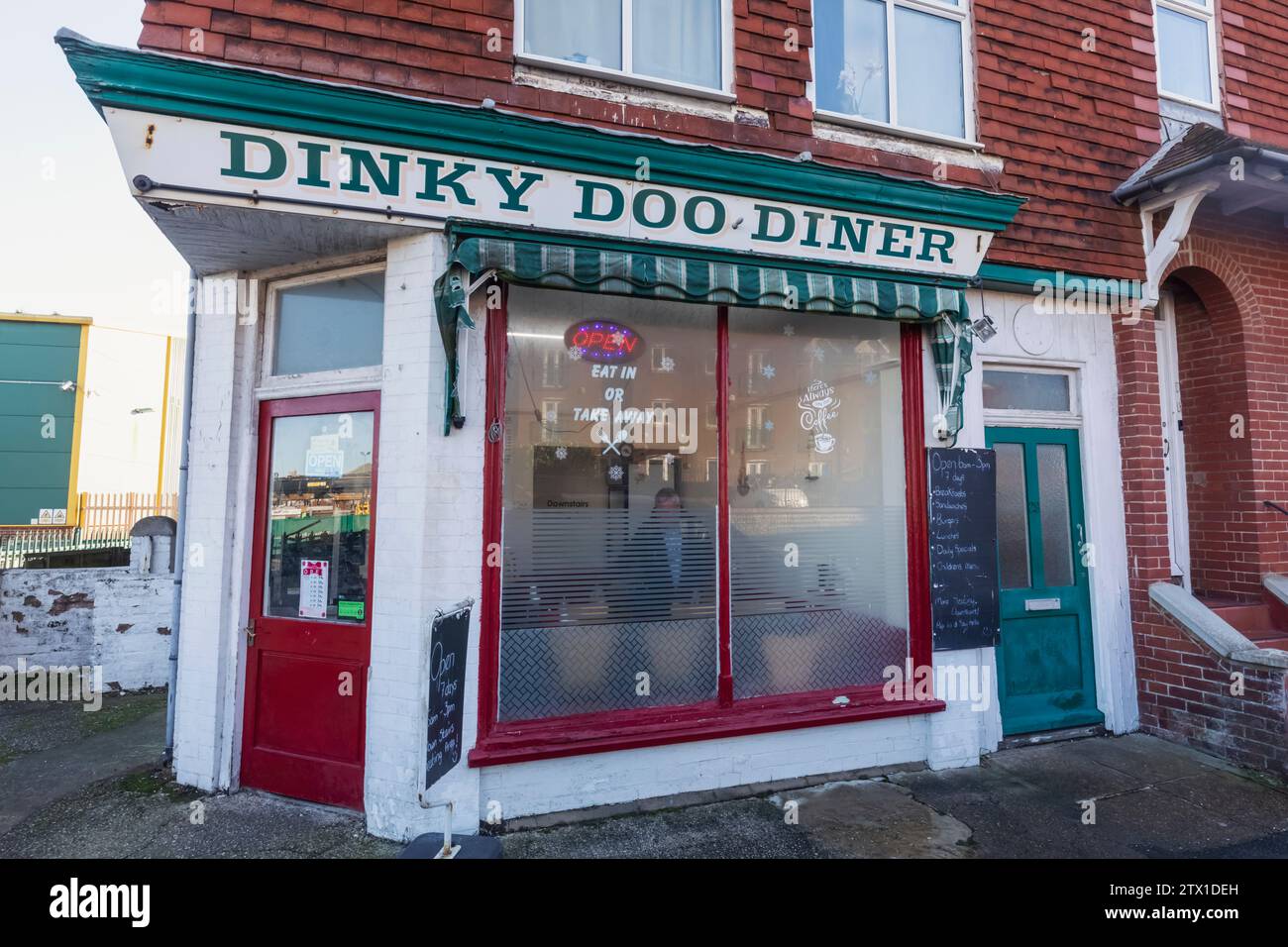 England, West Sussex, Littlehampton, Dinky Doo Diner Stockfoto