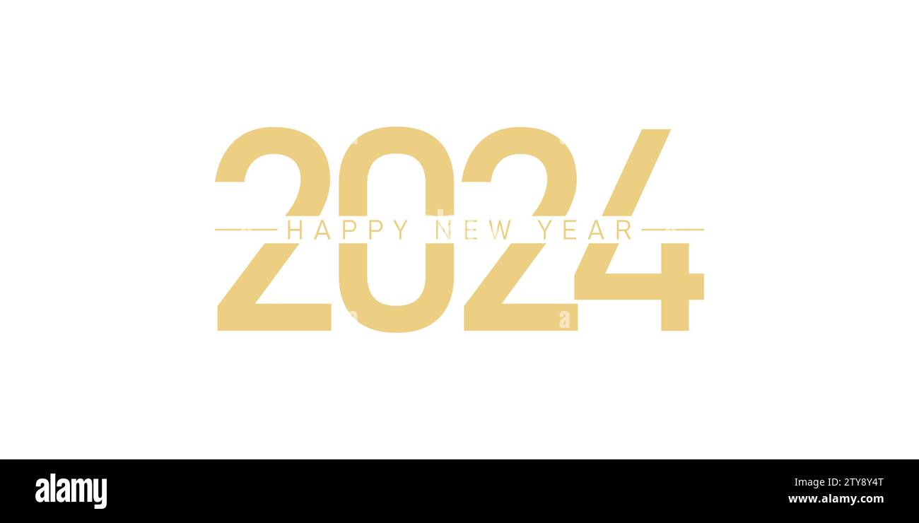 2024 Happy New Year Hintergrund Stock Vektor