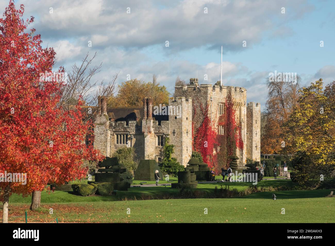 England, Kent, Edenbridge, Hever, Hever Castle im Herbst Stockfoto