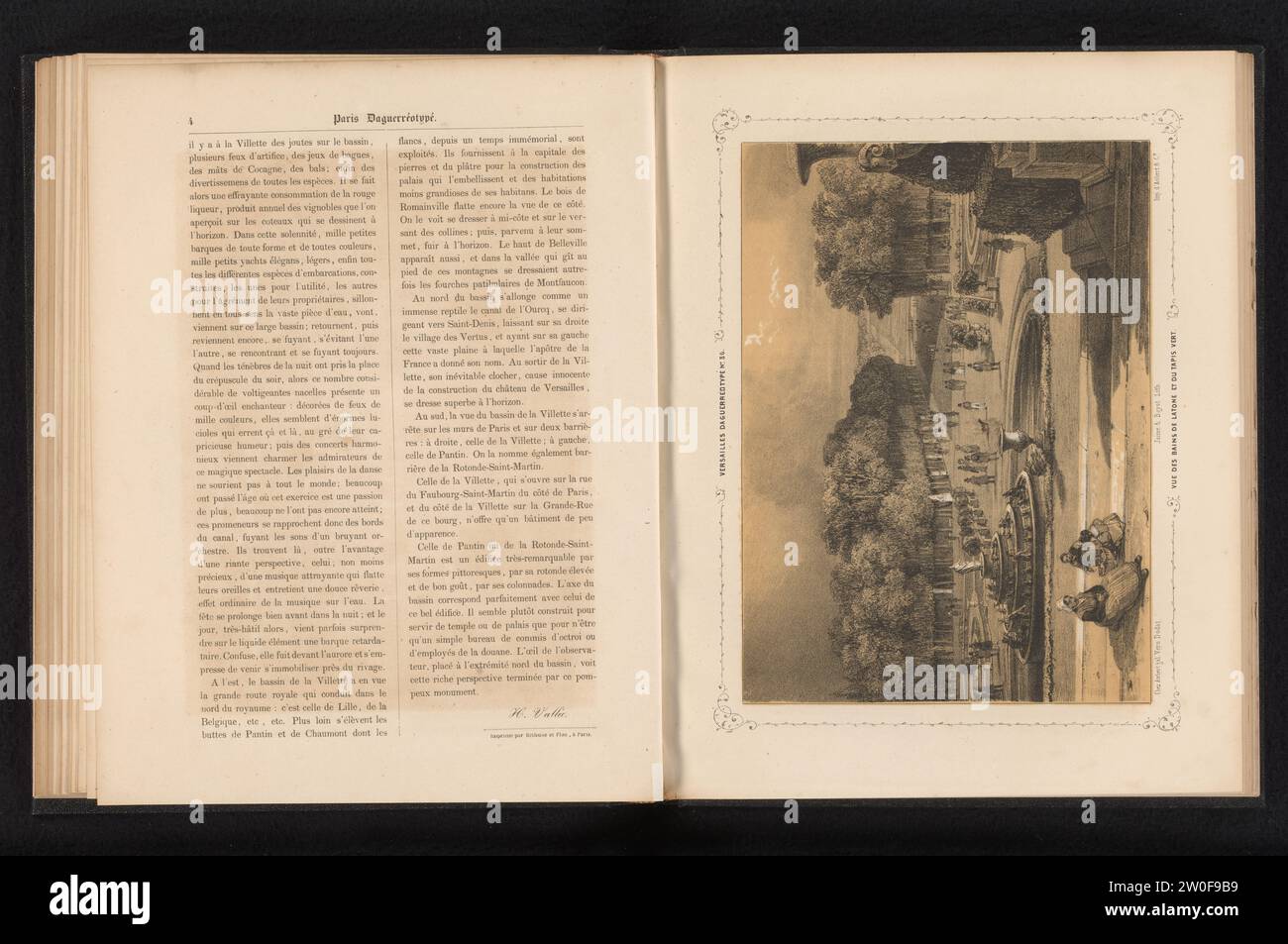 Latona-Teich in den Gärten von Versailles, Ernest Jaime, nach Anonym, 1839 - in oder vor 1840 Pariser Zeitung Latonavijver Paris Papier Latonavijver Stockfoto