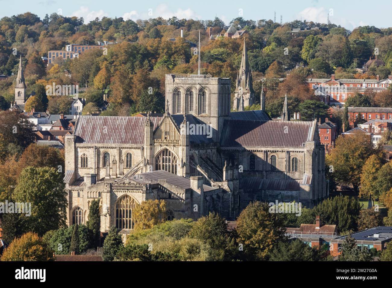 England, Hampshire, Winchester, City View Stockfoto
