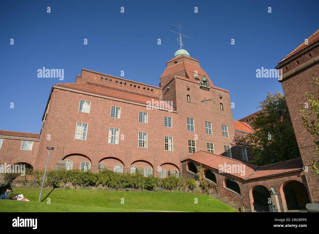 Altes Zentralgebäude, Königliche Technische Hochschule KTH, Kungliga Tekniska högskolan, Borggarden, Stockholm, Schweden Stockfoto