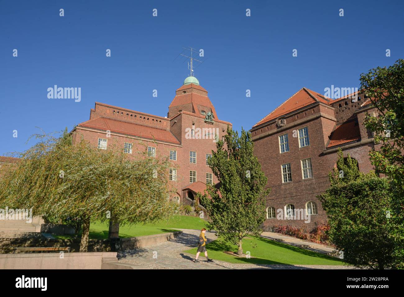 Altes Zentralgebäude, Königliche Technische Hochschule KTH, Kungliga Tekniska högskolan, Borggarden, Stockholm, Schweden Stockfoto