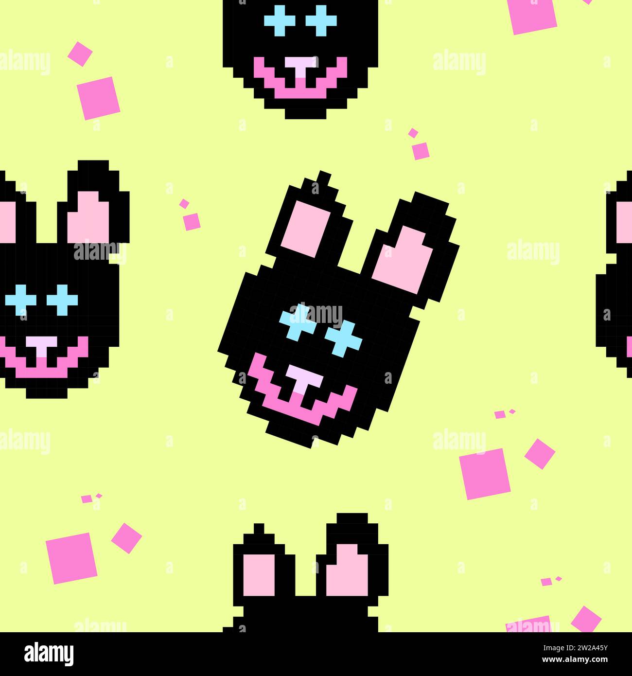 Pixelbilder mit nahtlosem Muster Stock Vektor