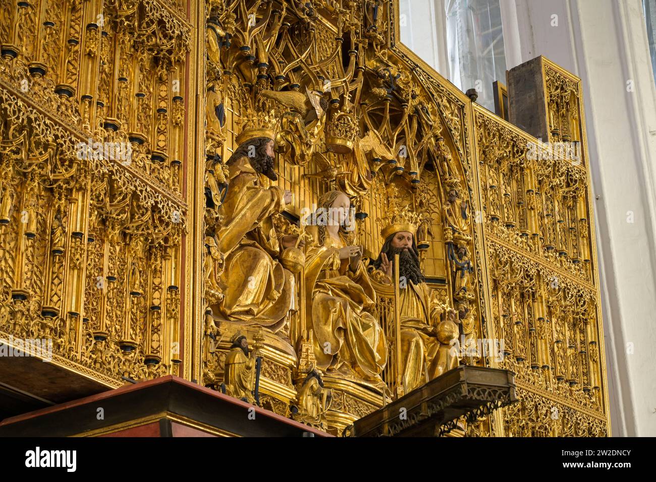 Hauptaltar von Michael von Augsburg, Marienkirche, Danzig, Woiwodschaft Pommern, Polen Stockfoto