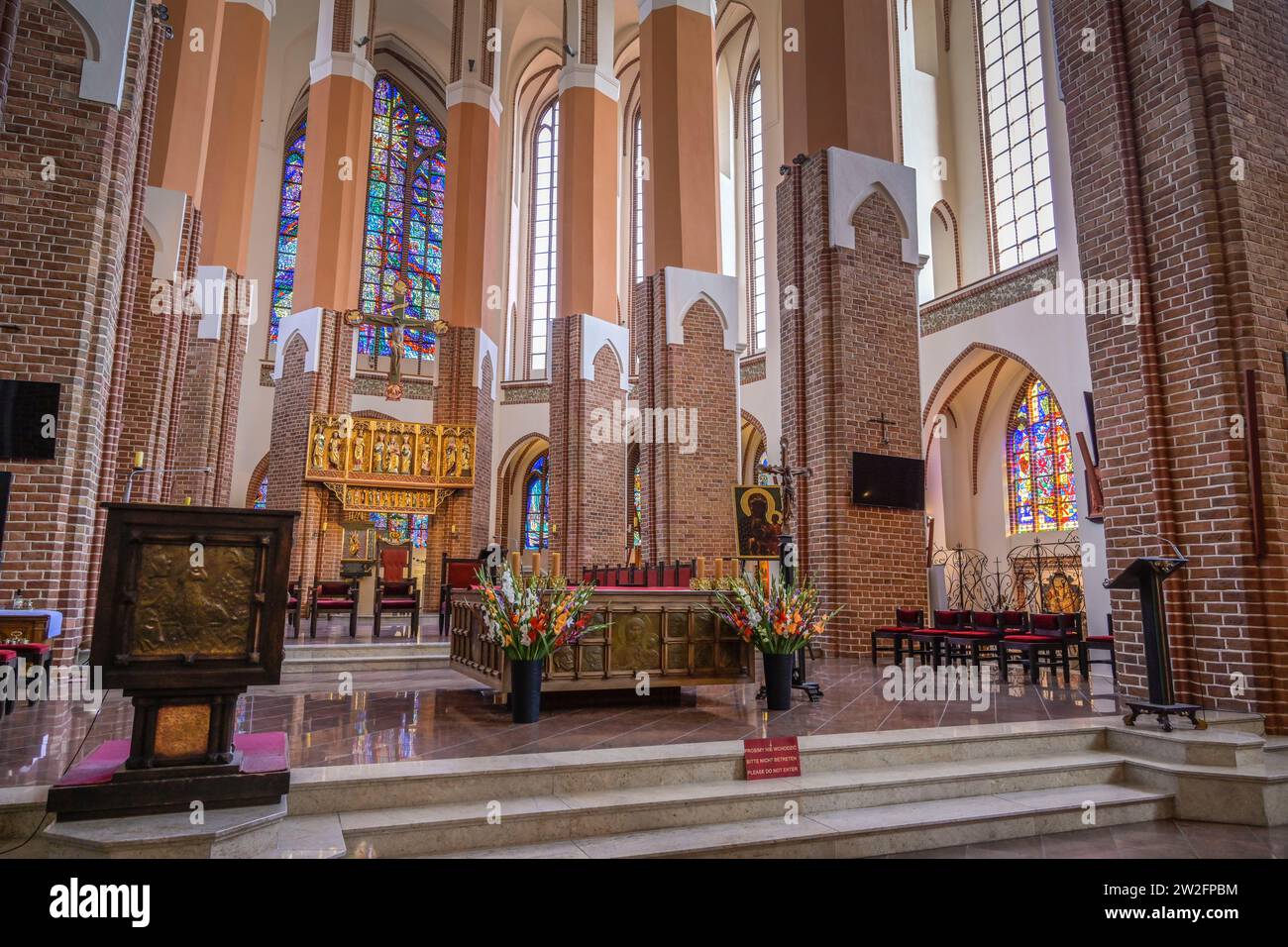 Hauptaltar, Jakobskathedrale, Stettin, Woiwodschaft Westpommern, Polen Stockfoto