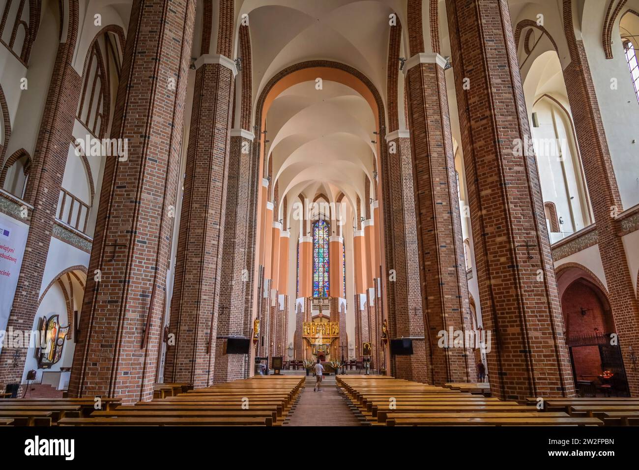 Langschiff, Jakobskathedrale, Stettin, Woiwodschaft Westpommern, Polen Stockfoto