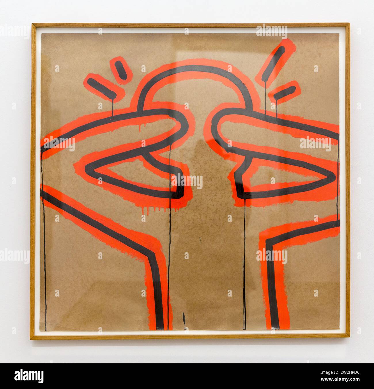 Keith Harring Kunst im Brandhorst Museum in München Stockfoto