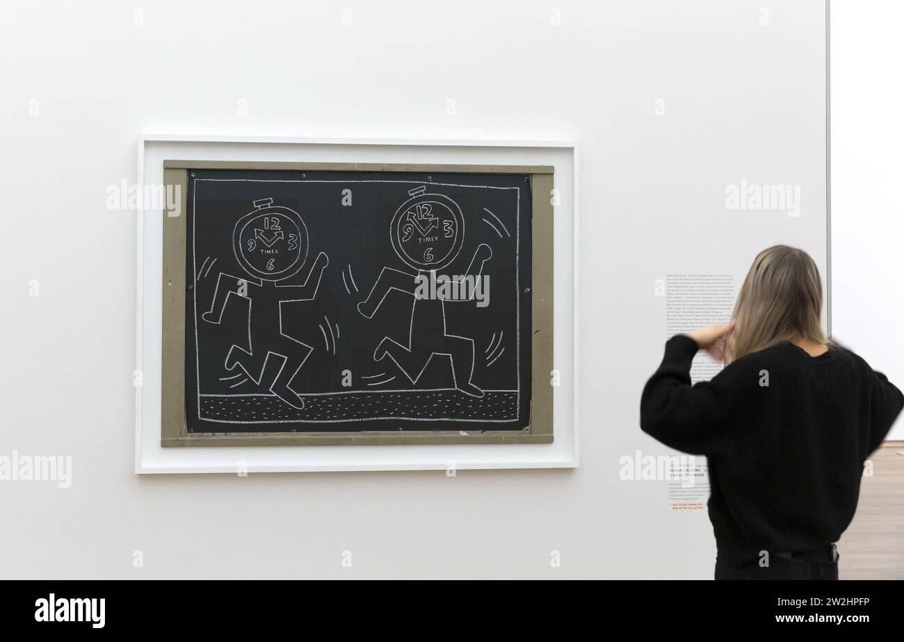 Keith Harring Kunst im Brandhorst Museum in München Stockfoto