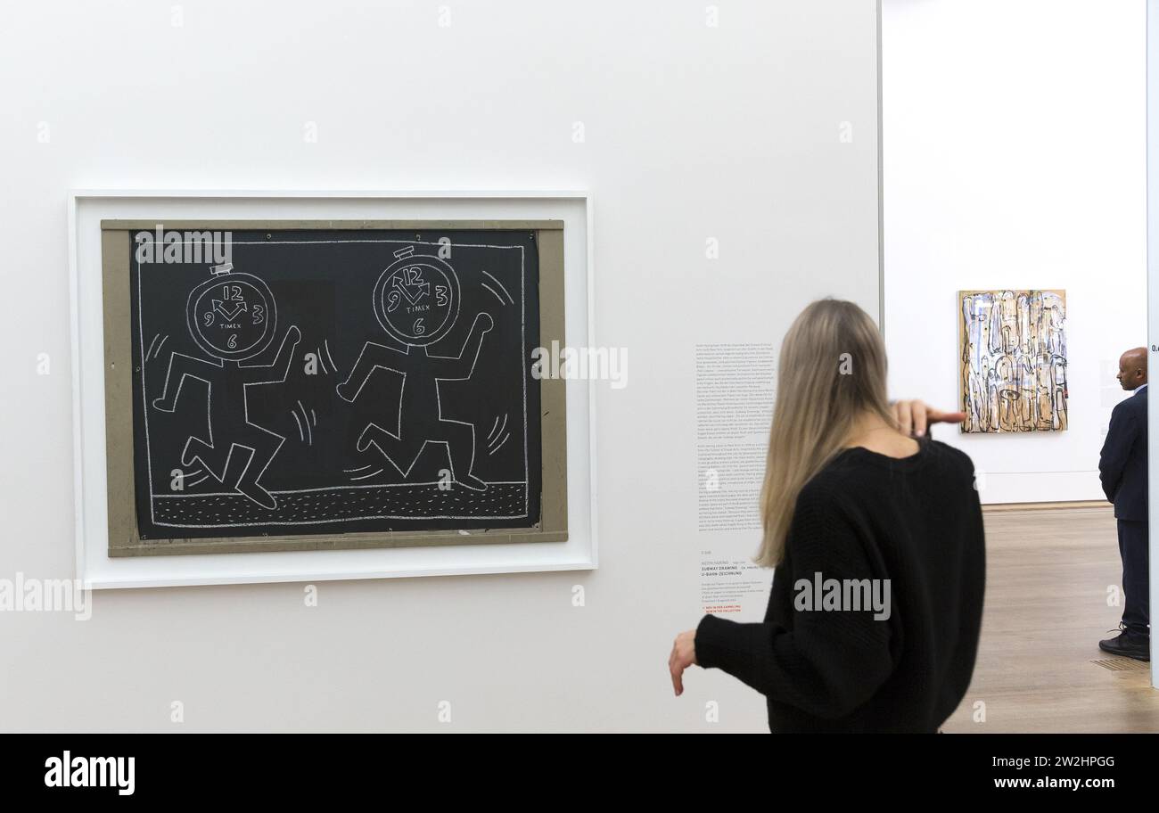Keith Harring Kunst im Brandhorst Museum in München Stockfoto