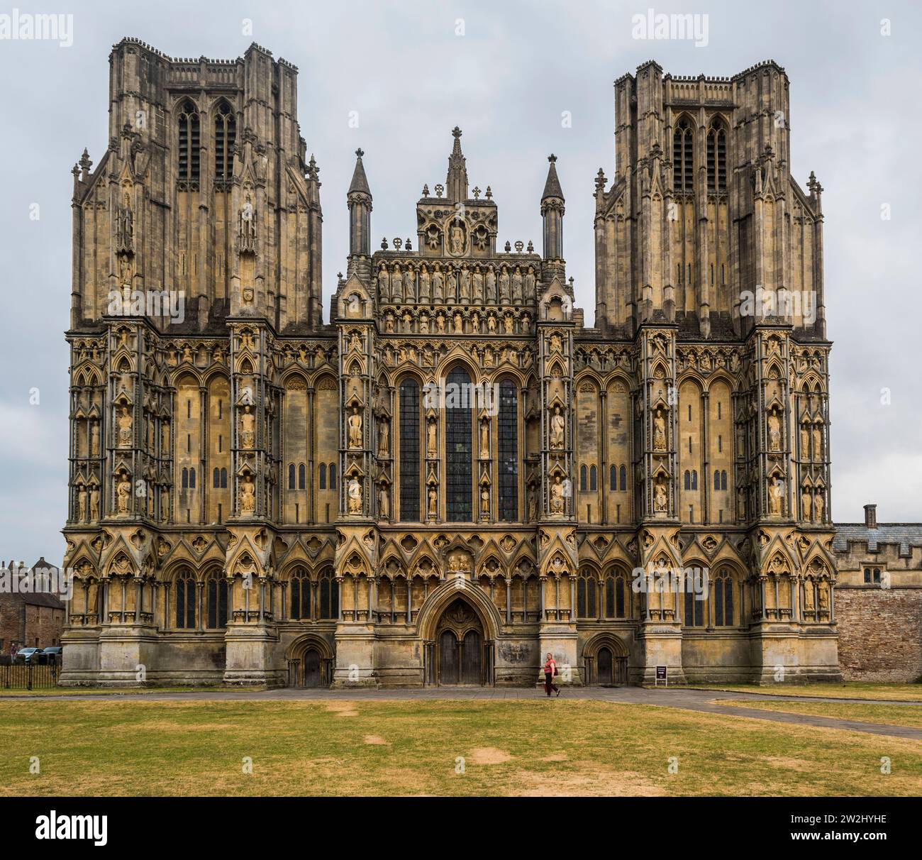 Gebäude, Architektur, Details, Wells Cathedral, Somerset, England, Großbritannien. Stockfoto