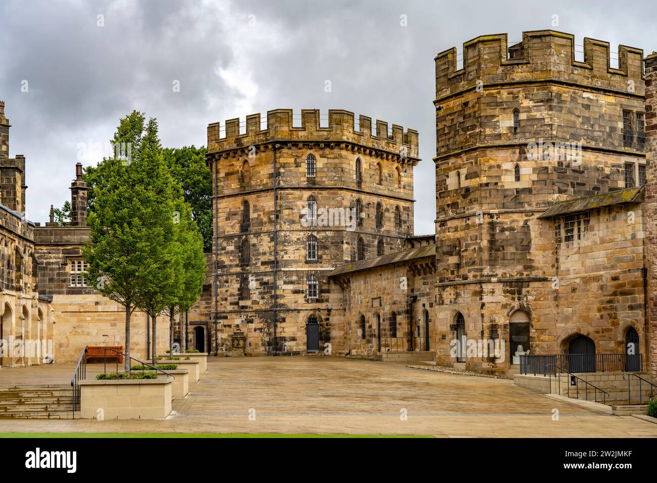 Lancaster Castle in Lancaster, Lancashire, England, Großbritannien, Europa | Lancaster Castle in Lancaster, Lancashire, England, Vereinigtes Königreich von Stockfoto