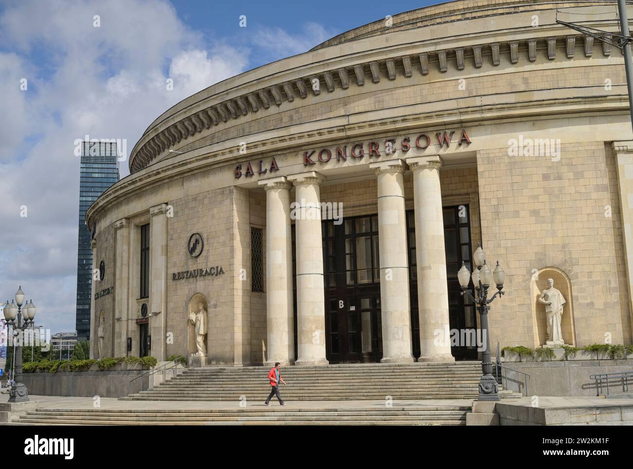 Kongresshalle - Sala Kongresowa im Kulturpalast - Palac Kultury i Nauki, Warschau, Woiwodschaft Masowien, Polen Stockfoto