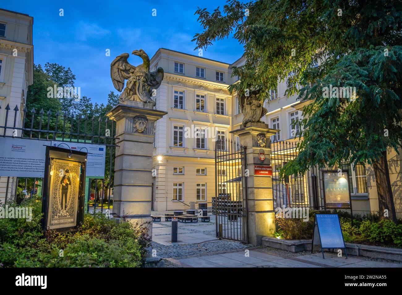 Czapski-Palast, Kunsthochschule, Akademie der Bildenden Künste - Akademia Sztuk Pieknych, Krakowskie Przedmieście, Altstadt, Warschau, Woiwodschaft Ma Stockfoto