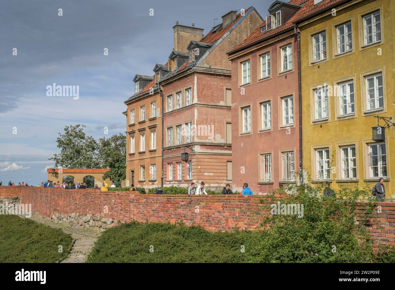 Altbauten, Häuser an der Stadtmauer, Miedzymurze Jana Zachwatowicz, Altstadt Stare Miasto, Warschau, Woiwodschaft Masowien, Polen Stockfoto