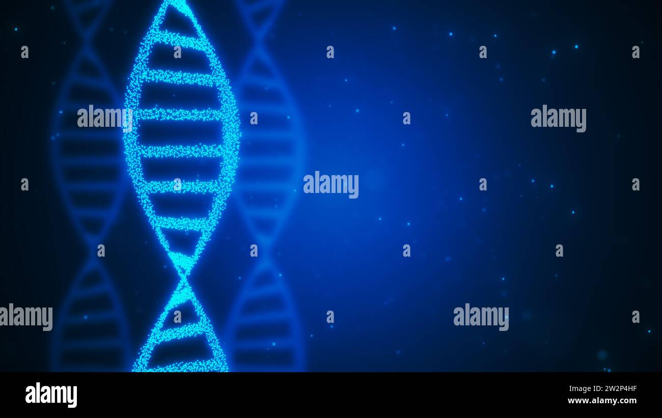 Abstrakter rotierender DNA-medizinischer Hintergrund Stockfoto