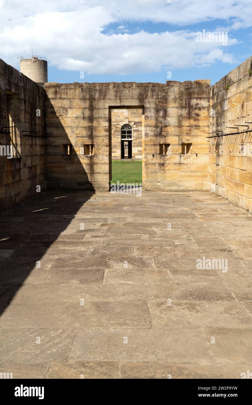 Überreste des Sträflings auf Cockatoo Island, Sydney, Australien. Teil des zum UNESCO-Weltkulturerbe gehörenden Australian Sträfling Site Complex. Stockfoto