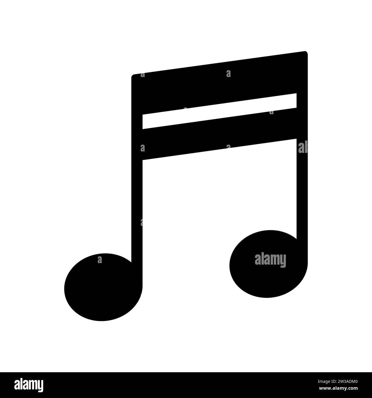 Schwarze 16. Notiz Illustration. Musik, Noten, Titel, Rock, Sound, komponist, Gitarre, Violine, Kunstklavier, klassischer Tanz, Konzert Instrument Orche Stock Vektor