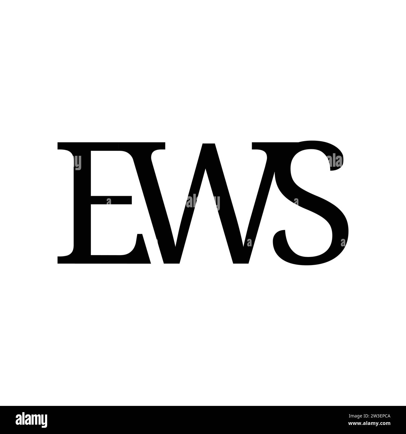 EWS-Letter-Logo-Design mit weißem Hintergrund im Illustrator-Vektor-Logo. Kreativer Typografie-Monogrammvektor. EWS-Letter-Logo Stock Vektor