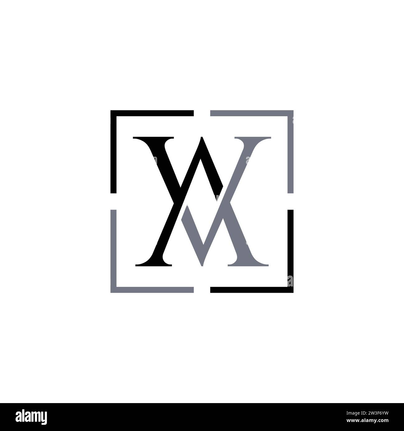 VA-Logo-Monogramm mit überlappender Designvorlage. Mit Buchstabe VA verknüpftes überlappendes Logo-Vektor-Bilddesign Stock Vektor