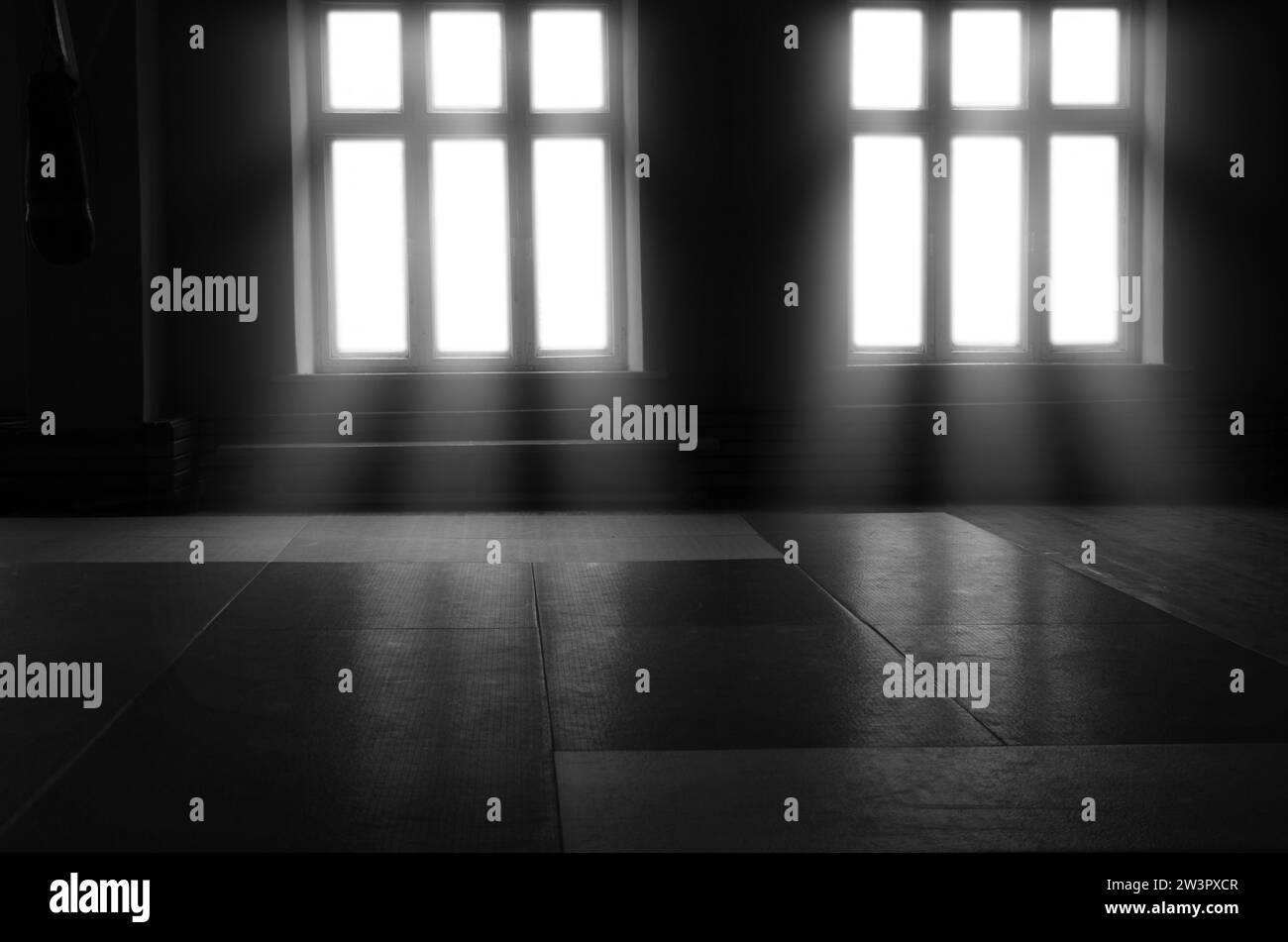 Sportarena für Boxen, Muay Thai, MMA und CrossFit. Gemischte Medien Stockfoto