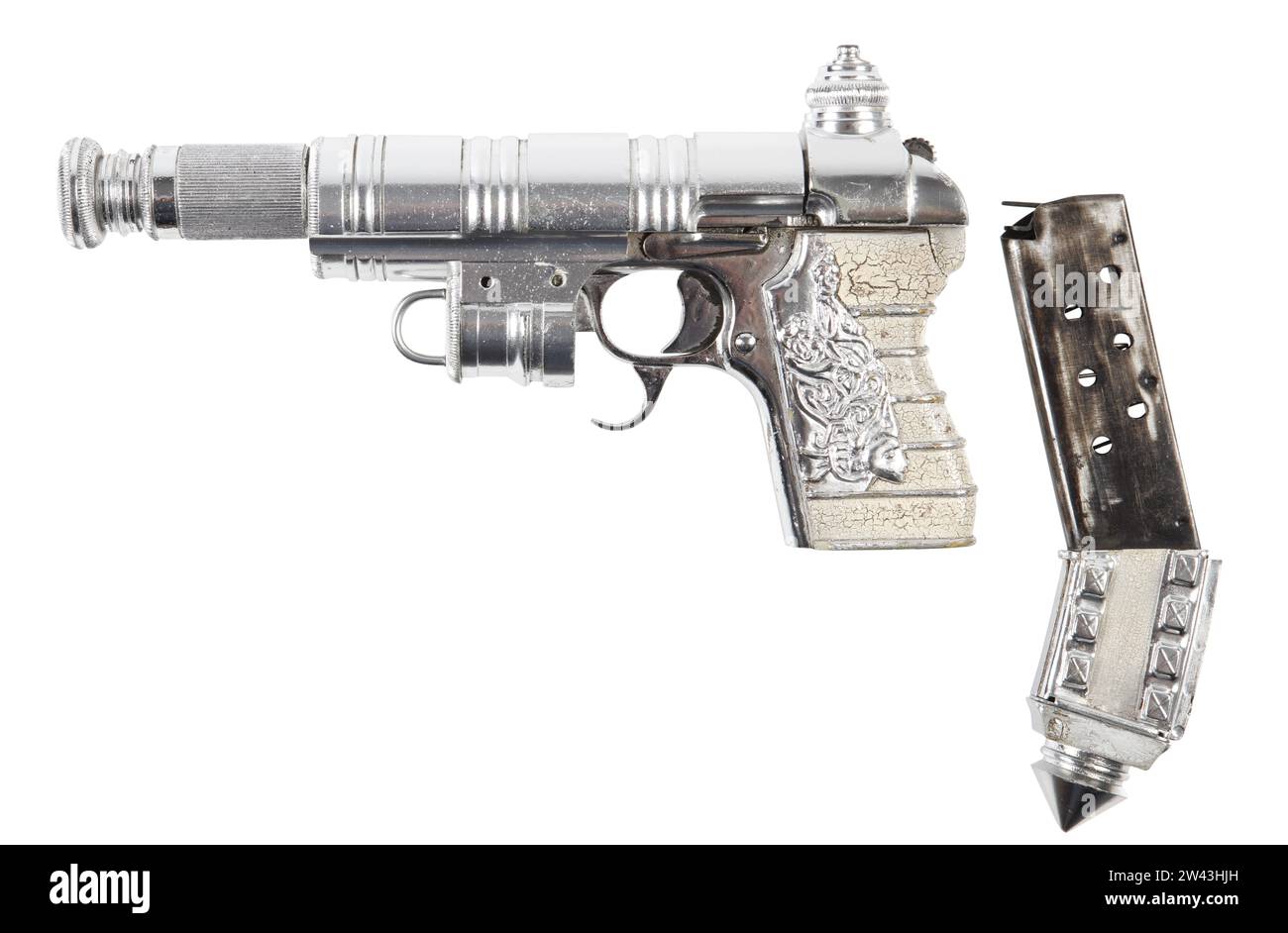 Centrefire Selbstladepistole aus dem Film "die Liga der außergewöhnlichen Gentlemen", 2003 Stockfoto