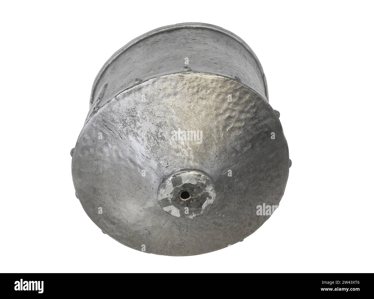 Ein zylindrischer Helm, getragen von den Rittern von Camelot, in dem Film Monty Python und der Heilige Gral, 1975 Stockfoto