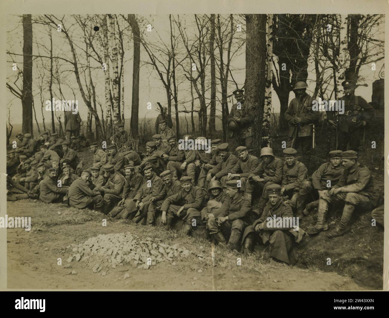 Offizielles Foto an der britischen Westfront während des Ersten Weltkriegs 1917-1918 Stockfoto
