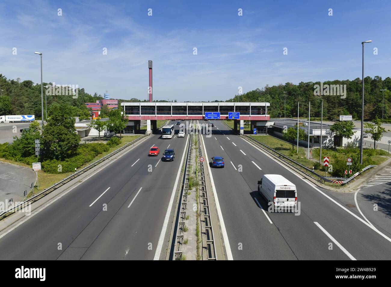 Autobahn A 115, ehemalige Raststätte, Dreilinden, Zehlendorf, Berlin, Deutschland Stockfoto