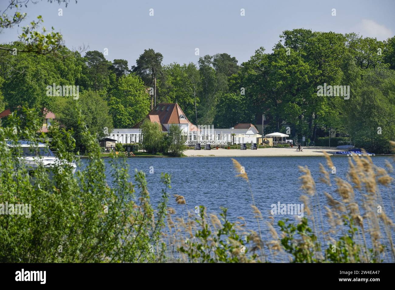 Seebad, Seestraße, Bad Saarow, Brandenburg, Deutschland Stockfoto
