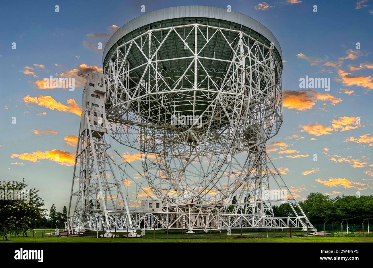 Das große Teleskop der Manchester University Jodrell Bank in Goostrey. Stockfoto