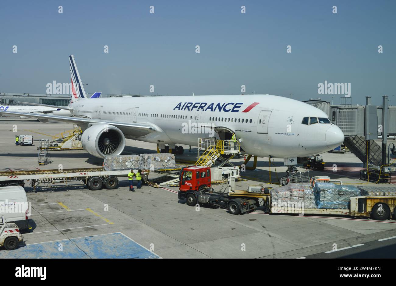 Flugzeug der Air France, Flughafen Charles de Gaulle, Paris, Frankreich Stockfoto