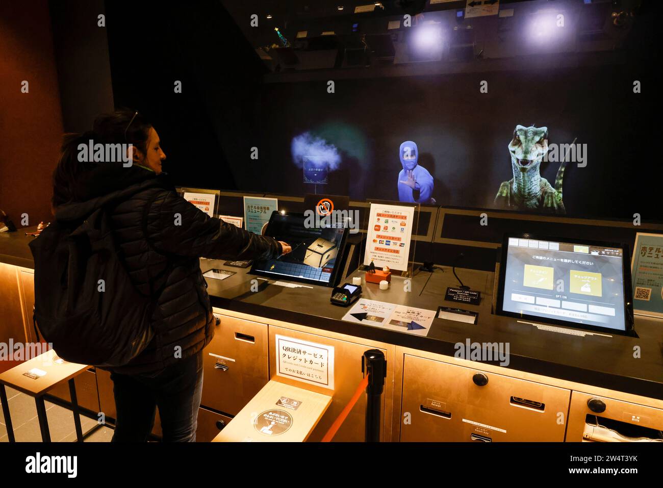 REZEPTION HOLOGRAMM HENN NA HOTEL TOKYO ASAKUSA TAWARAMACHI Stockfoto
