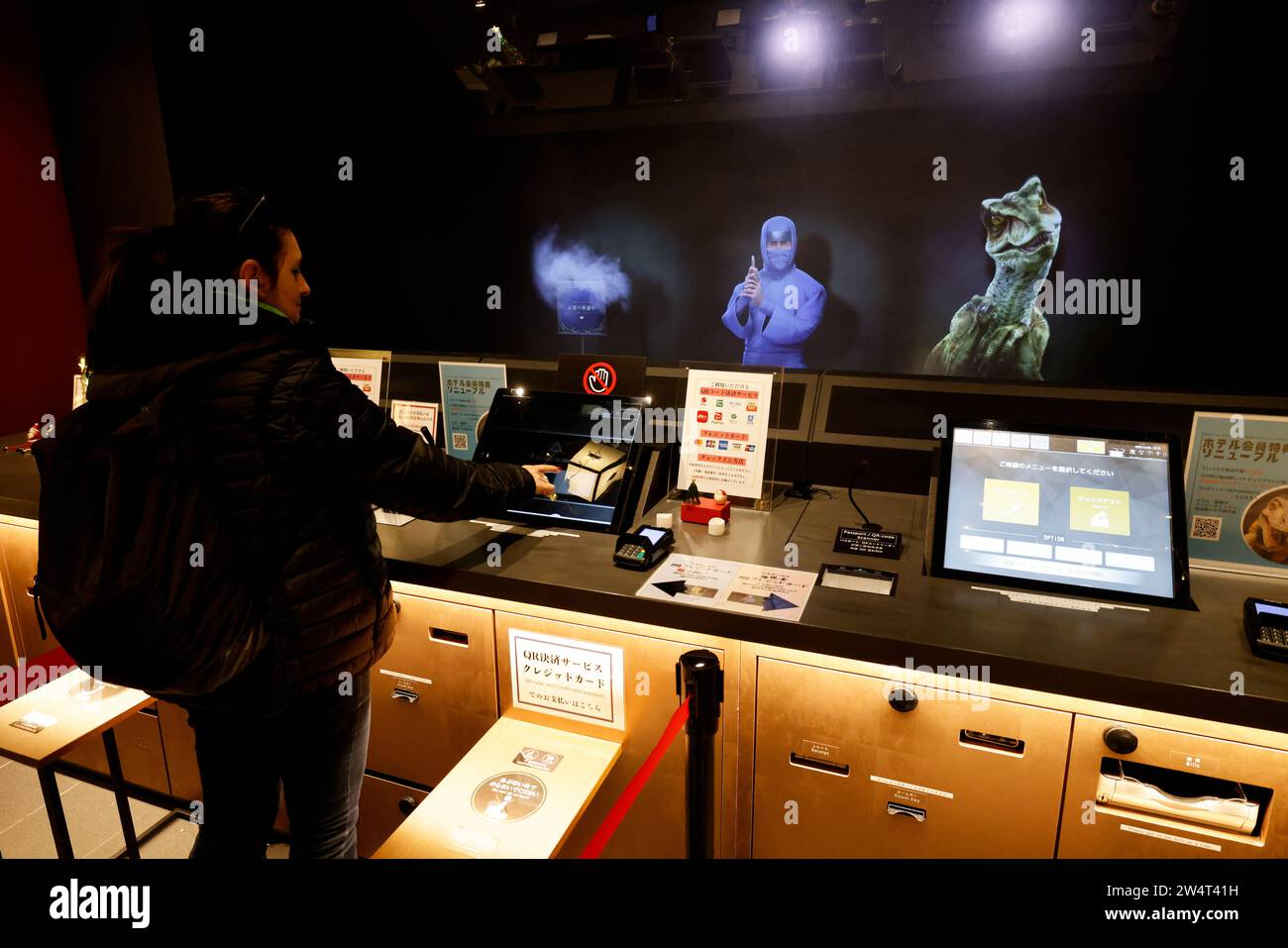REZEPTION HOLOGRAMM HENN NA HOTEL TOKYO ASAKUSA TAWARAMACHI Stockfoto