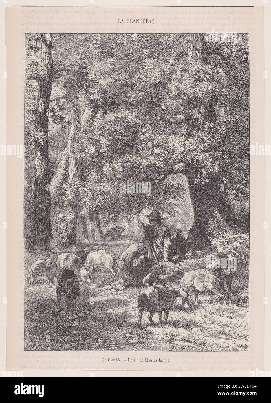 La Glandee; von Magasin Pittoresque 1932 von Francois Rouget Stockfoto